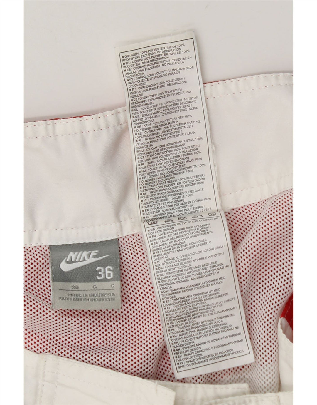 Pantaloni scurți de înot Nike pentru bărbați, mari, alb, din poliester color bloc
