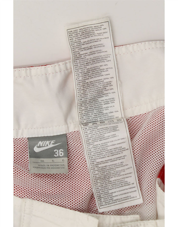 Pantaloni scurți de înot Nike pentru bărbați, mari, alb, din poliester color bloc