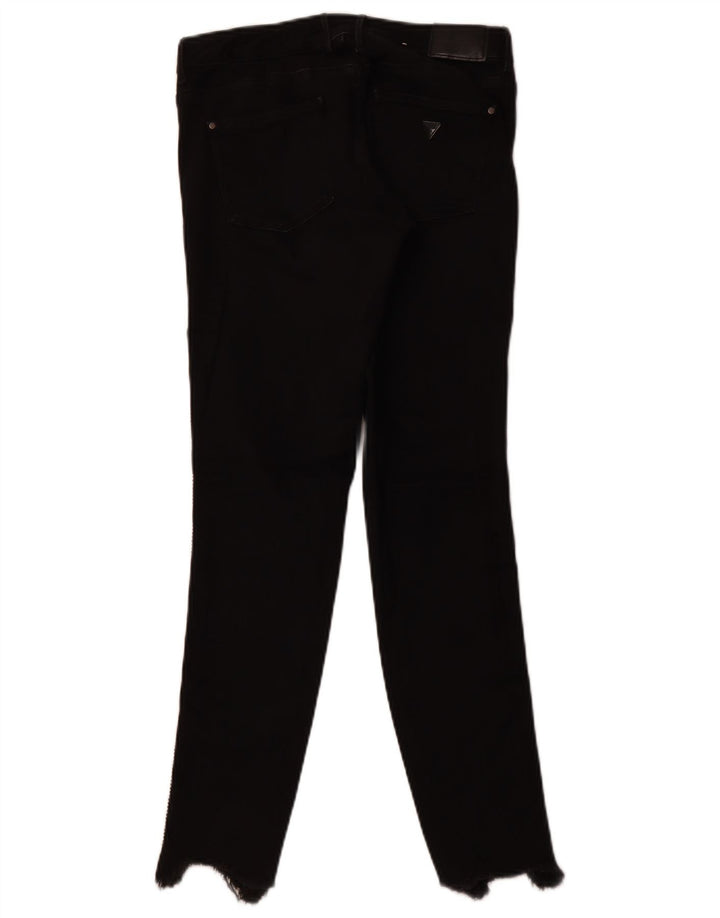 Blugi skinny jegging GUESS pentru femei cu talie medie L28 L28 bumbac negru