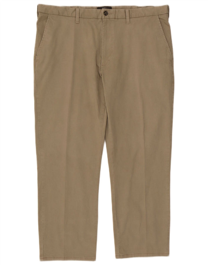 Pantaloni chino obișnuiți pentru bărbați Marks & Spencer L40 L29 bumbac bej