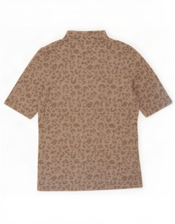 Bluză pentru femei Marks & Spencer UK 12 Medium Bej Animal Print Viscoză