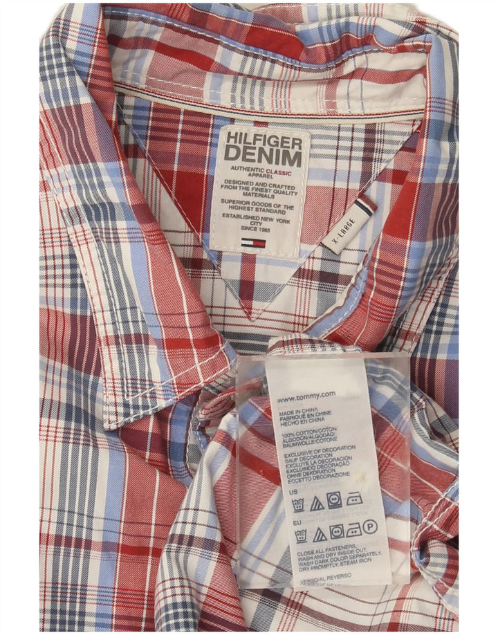 Cămașă XL pentru bărbați Tommy Hilfiger, bumbac cu carouri multicolore