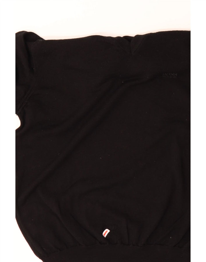 Pulover cu decolteu în V HUGO BOSS pentru bărbați, negru mediu