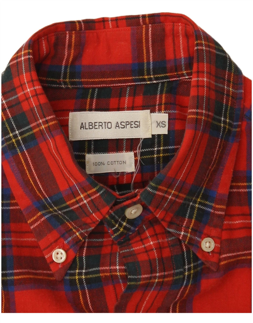 Camasa Barbati Alberto Aspesi Flanel XS Red Check Bumbac