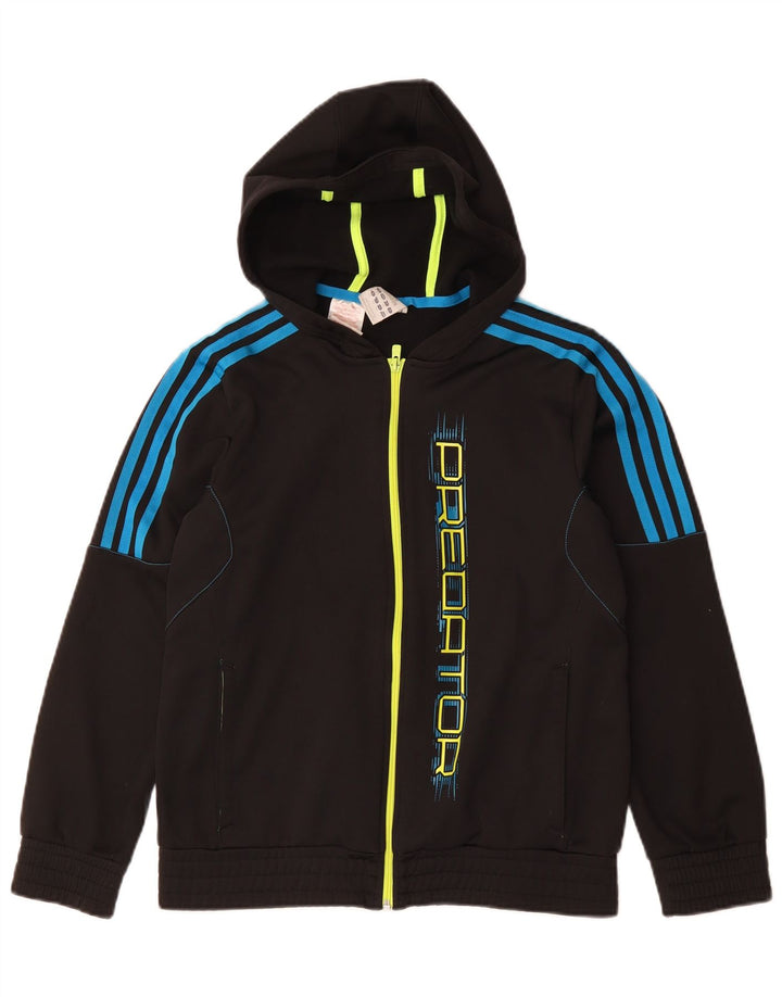 Adidas Predator Graphic Zip Hoodie Pulover 13-14 ani Poliester negru