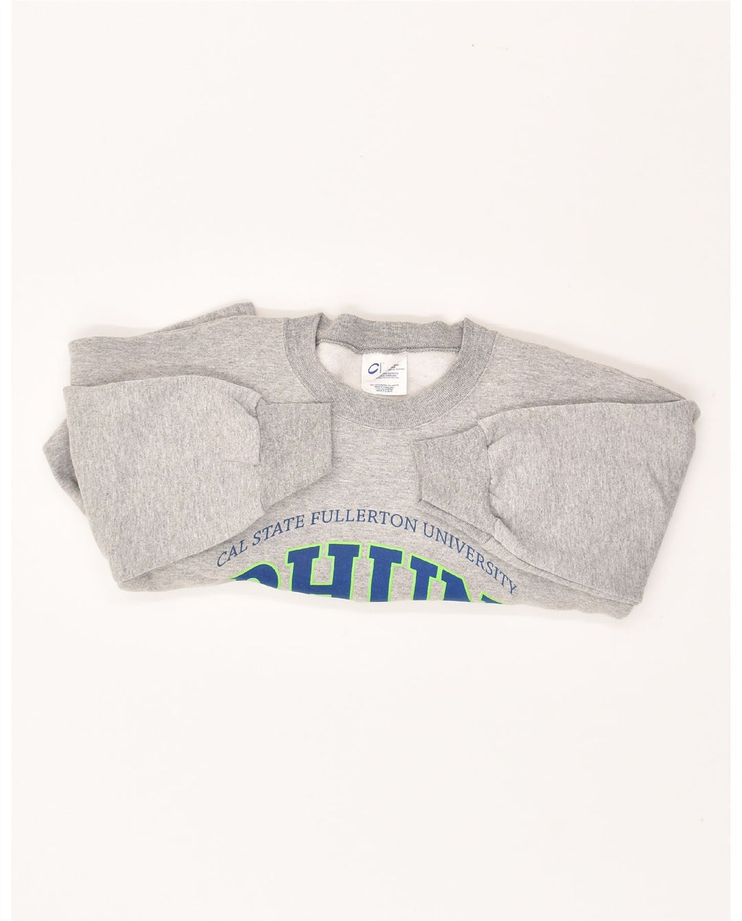 VINTAGE Mens Graphic Sweatshirt Jumper Large Grey Cotton Vintage Vintage and Second-Hand Vintage from Messina Hembry 