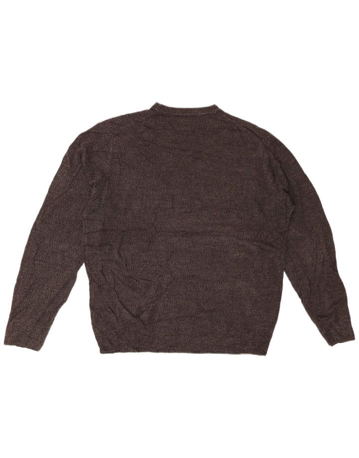 DOCKERS Pulover pentru bărbați cu gâtul turnat mare, gri acrilic
