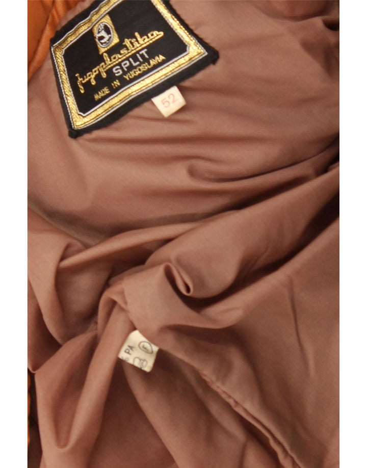 Jachetă căptușită pentru bărbați VINTAGE IT 52 XL Portocaliu din poliester color bloc