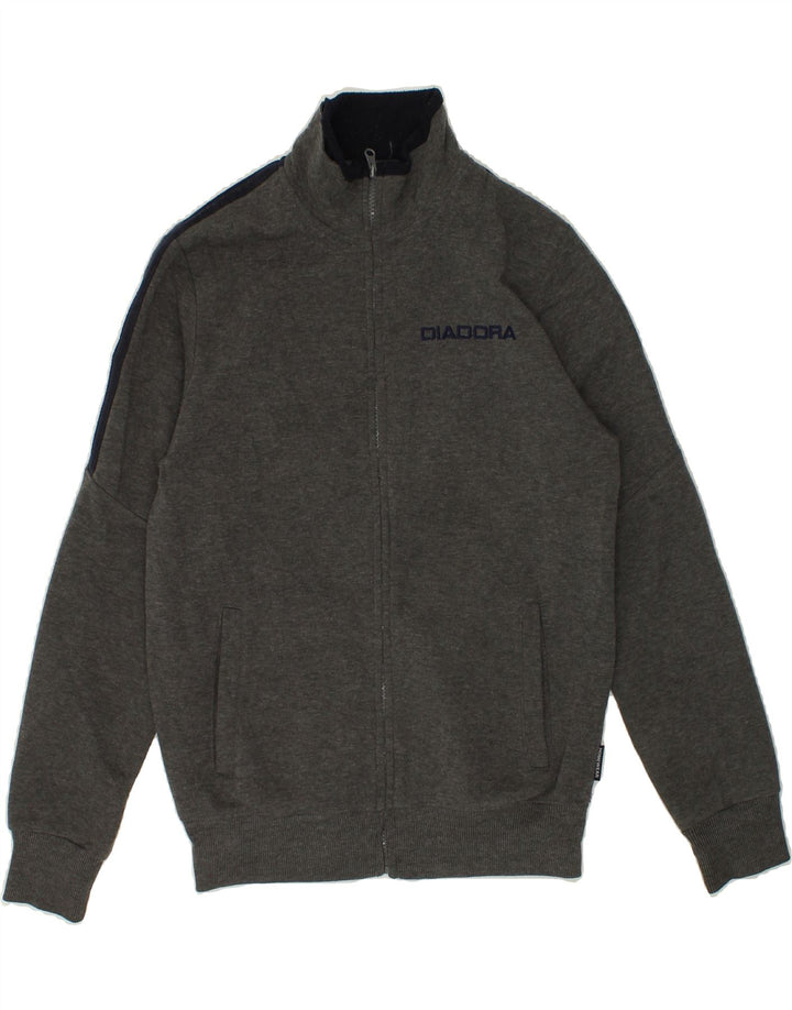 DIADORA Boys Tracksuit Top Jacket 15-16 Years Grey Polyester Vintage Diadora and Second-Hand Diadora from Messina Hembry 