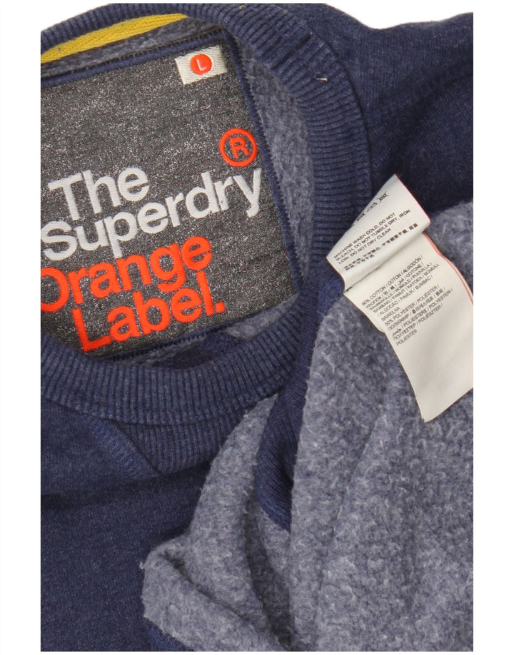 Pulover Superdry pentru bărbați, mare, albastru, bumbac