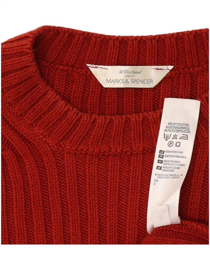 Marks & Spencer Pulover pentru bărbați St. Michael Crew Gât, mare, roșu, clasic