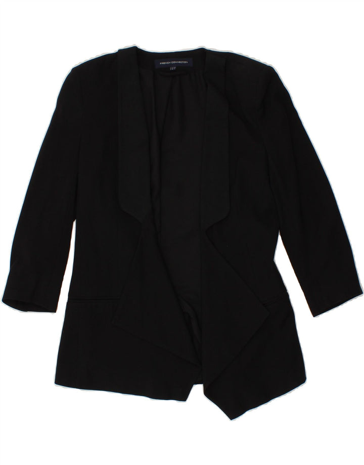 FRENCH CONNECTION Womens 3/4 Sleeve Open Blazer Jacket UK 6 XS  Black Vintage French Connection and Second-Hand French Connection from Messina Hembry 