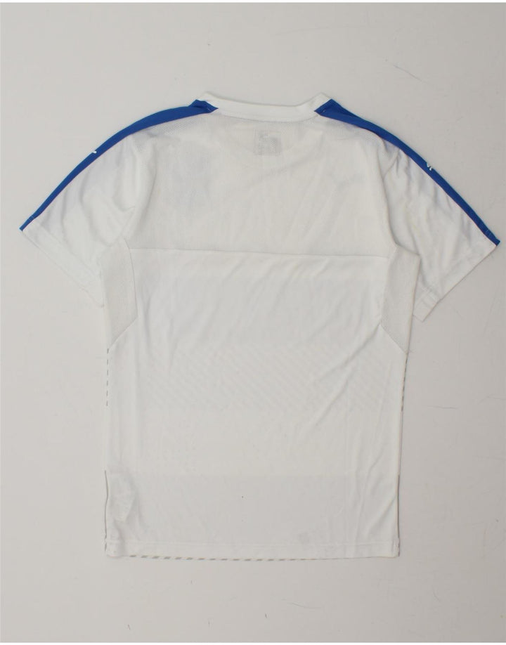 PUMA Mens Italia Graphic T-Shirt Top Small White Striped Polyester Vintage Puma and Second-Hand Puma from Messina Hembry 