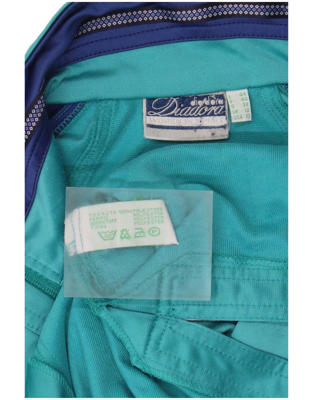Jachetă de trening Diadora pentru femei UK 12 Medium Turcoaz Colorblock