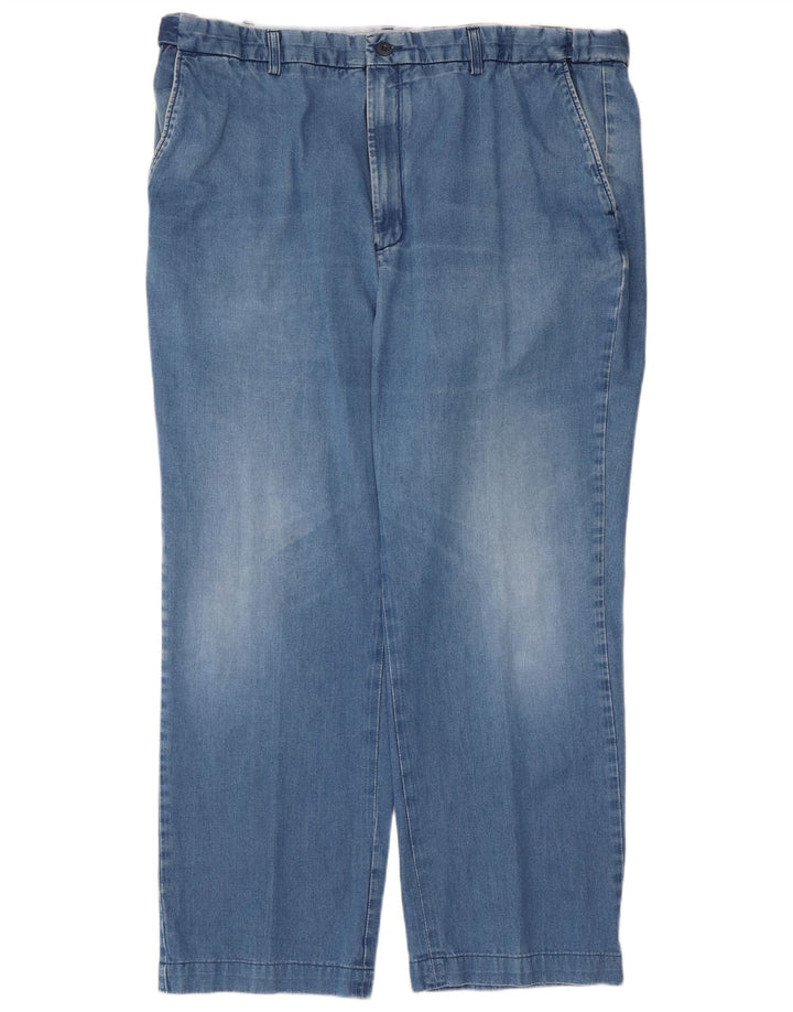Blugi drepti pentru bărbați Marks & Spencer Blue Harbour W42 L28 Bumbac albastru