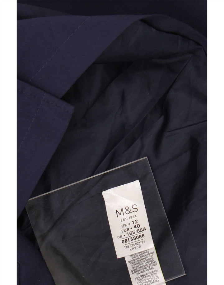Trenci pentru femei Marks & Spencer UK 12 Poliester mediu bleumarin