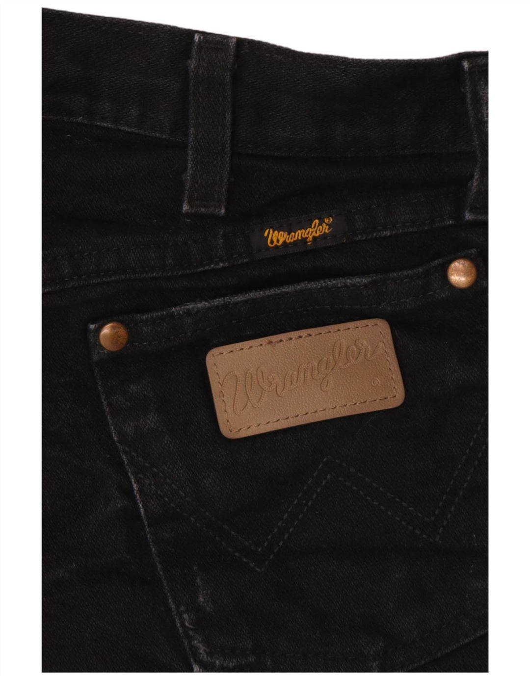Pantaloni scurți din denim distressed WRANGLER W32 Large Black