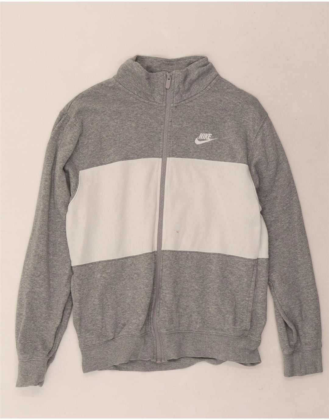 Jachetă de top pentru trening Nike pentru bărbați, bumbac color bloc, gri mic