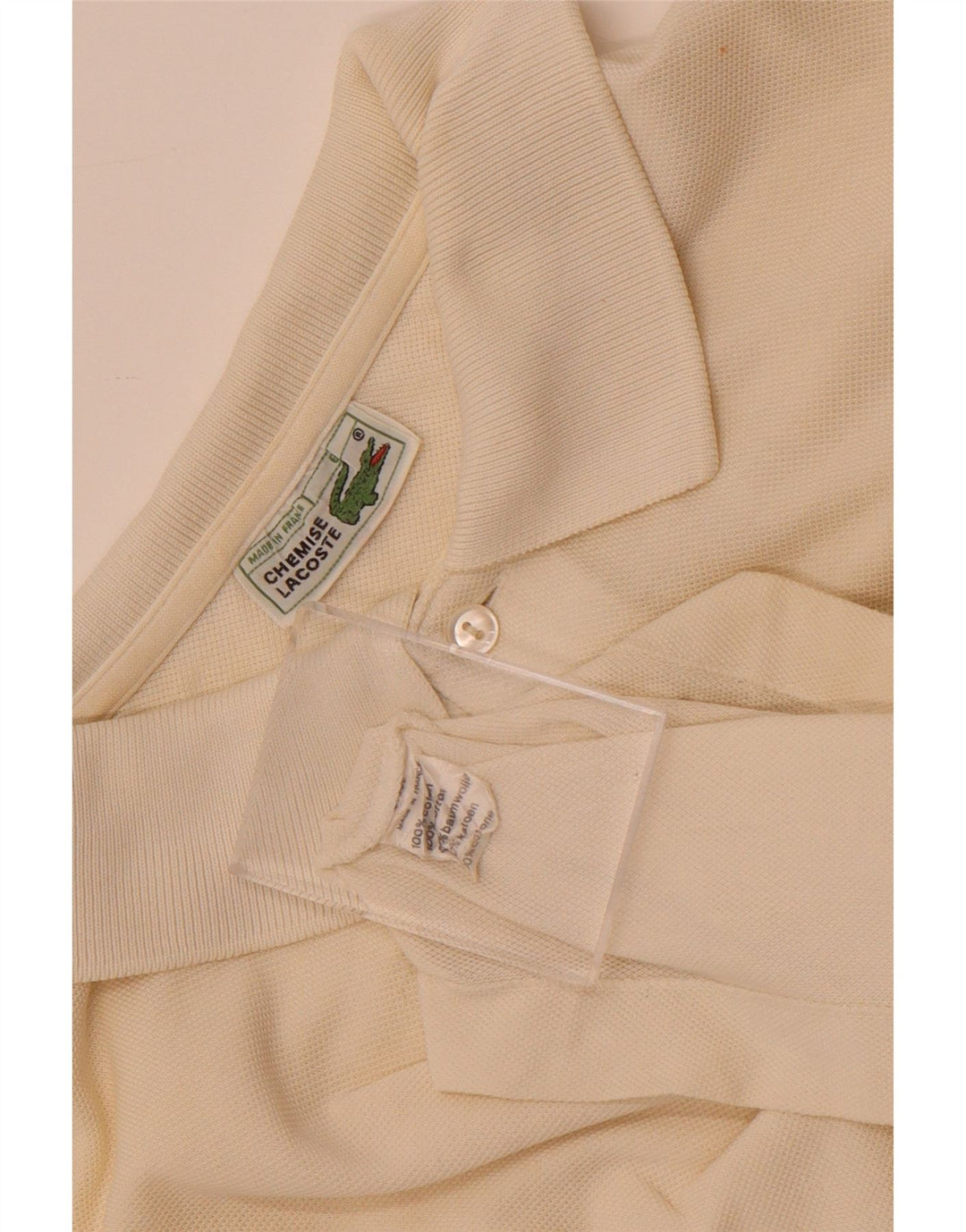 Tricou polo pentru bărbați Lacoste Mărimea 6 XL Bumbac alb