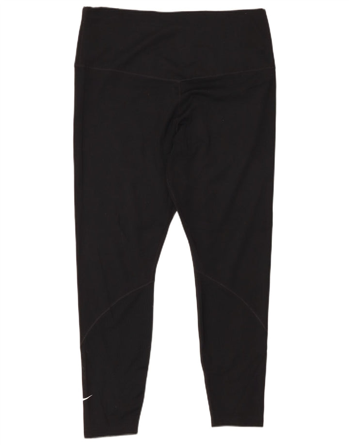 Leggings crop Dri Fit NIKE pentru femei UK 18 XL poliester negru