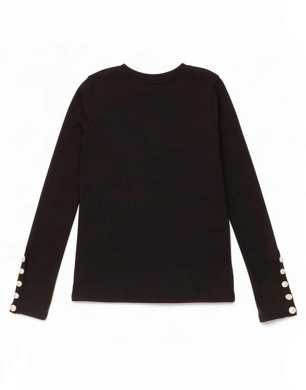 Top Trafaluc pentru femei Zara cu mânecă lungă UK12 Medium Black