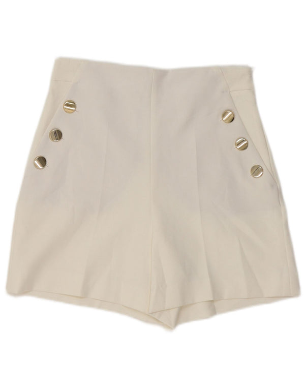 Pantaloni scurți chino cu talie înaltă Zara XS W24 Alb
