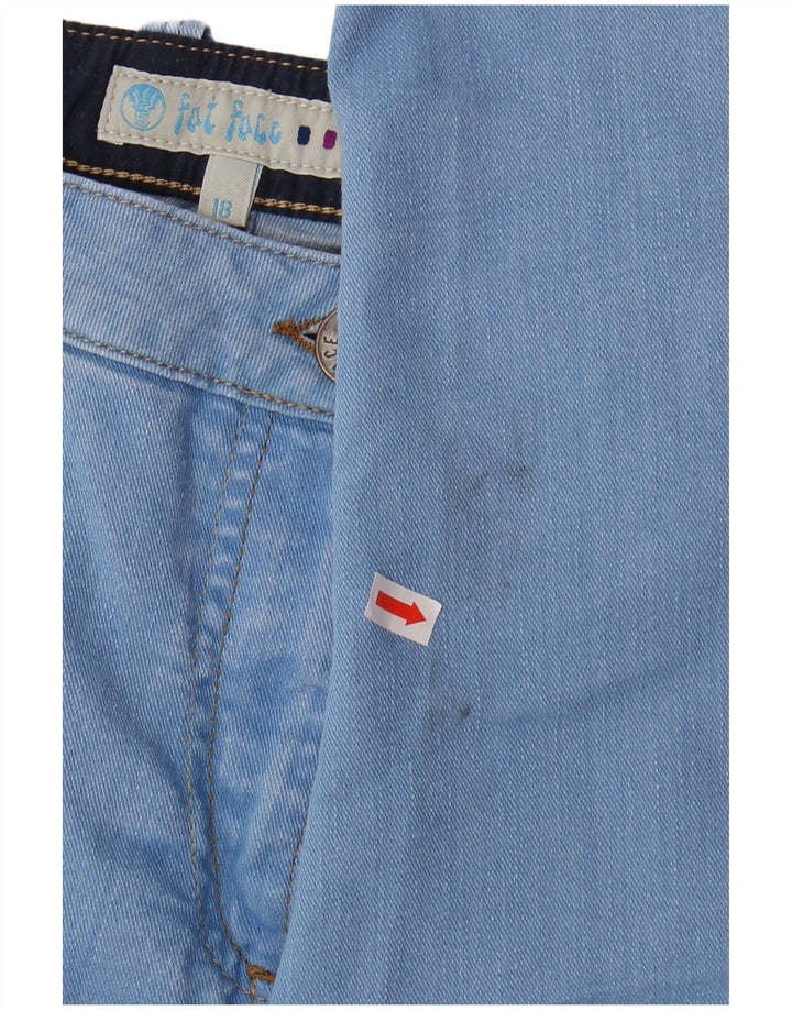 FAT FACE Blugi tăiați pentru femei UK 18 XL W36 L22 Bumbac albastru