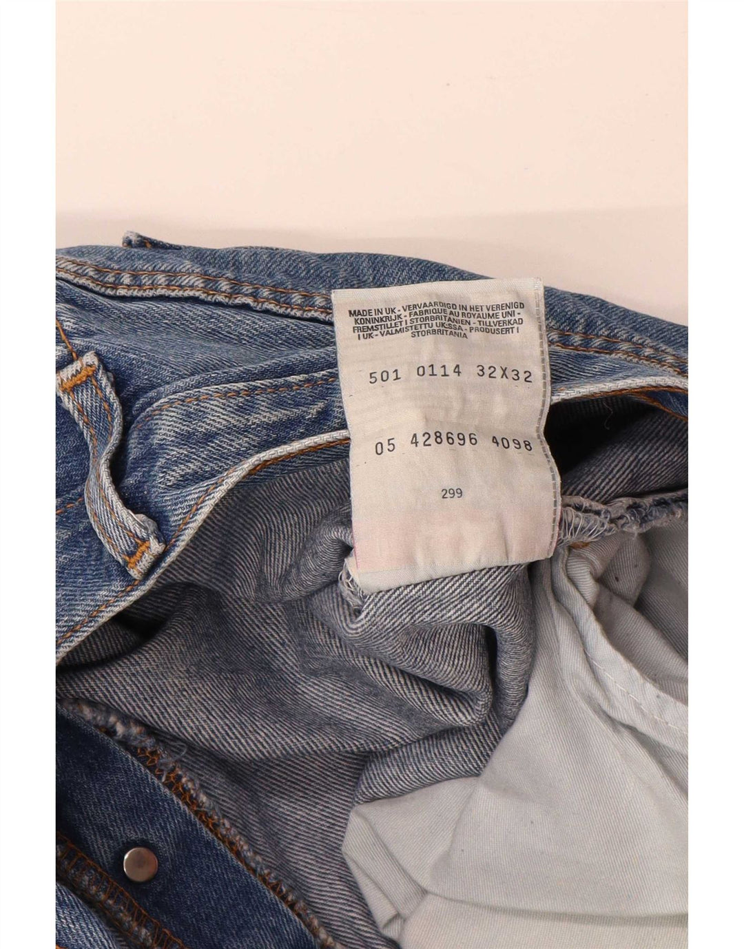 Blugi drepti pentru bărbați Levi's 501 W32 L32 Bumbac albastru