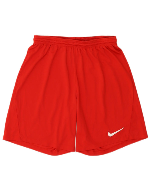 Pantaloni scurți sport subțiri Nike Dri Fit pentru bărbați, poliester roșu mare