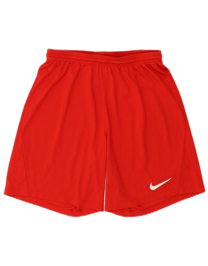 Pantaloni scurți sport subțiri Nike Dri Fit pentru bărbați, poliester roșu mare