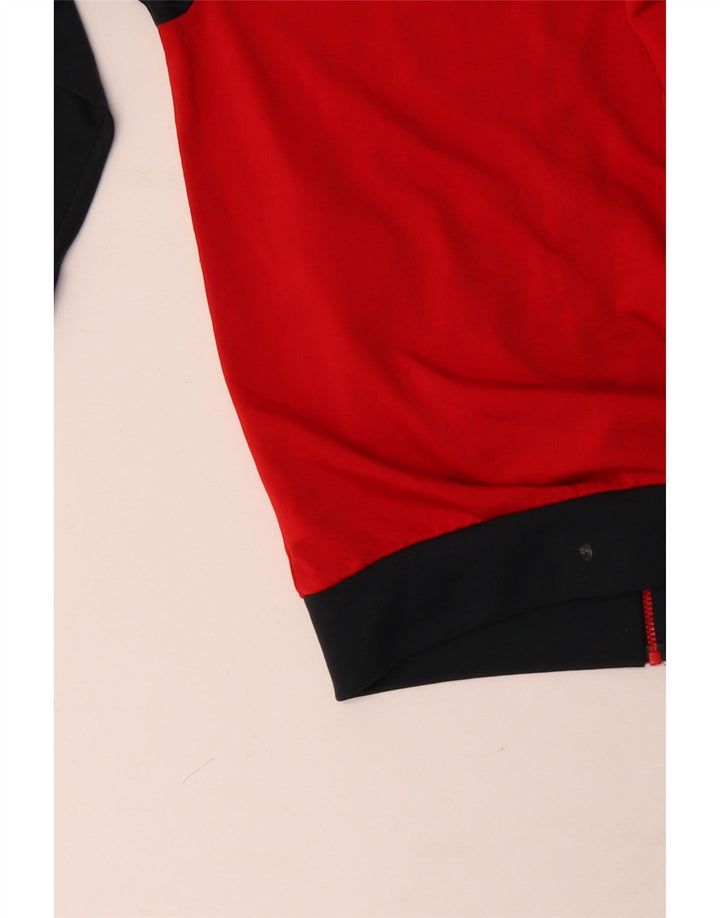 Jachetă de trening pentru bărbați ADIDAS UK 40/42 Poliester color bloc roșu mediu