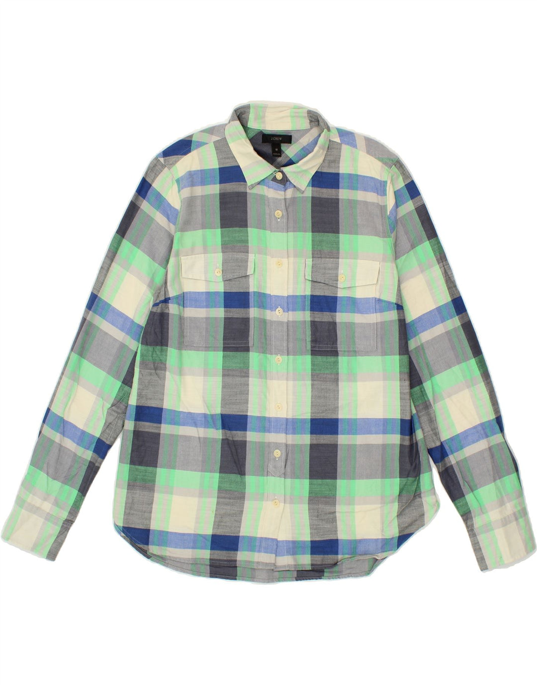 J. CREW Womens Shirt US 10 Large Multicoloured Check Cotton Vintage J. Crew and Second-Hand J. Crew from Messina Hembry 