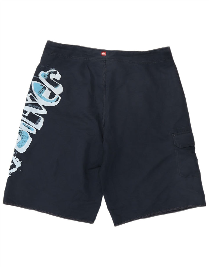 Pantaloni scurți de înot grafic Quiksilver pentru bărbați, mari, poliester, albastru