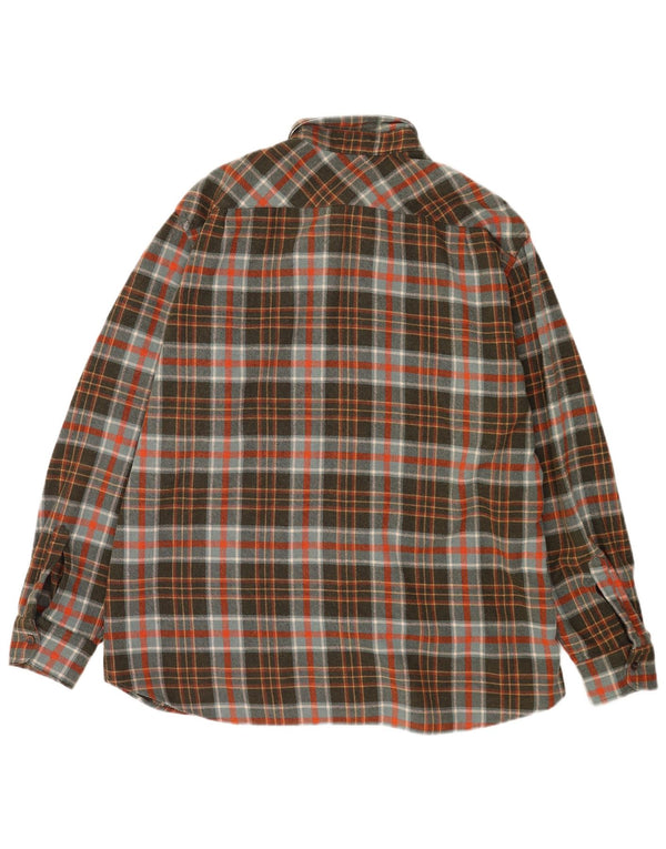 Cămașă Vintage pentru bărbați Lumberjack Flannel XL Kaki Check