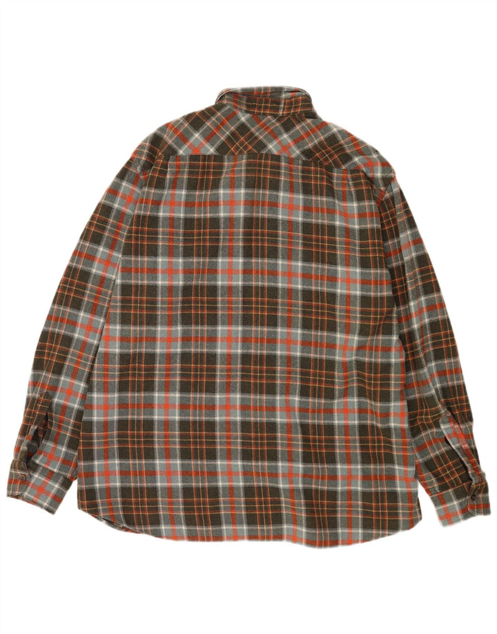 Cămașă Vintage pentru bărbați Lumberjack Flannel XL Kaki Check