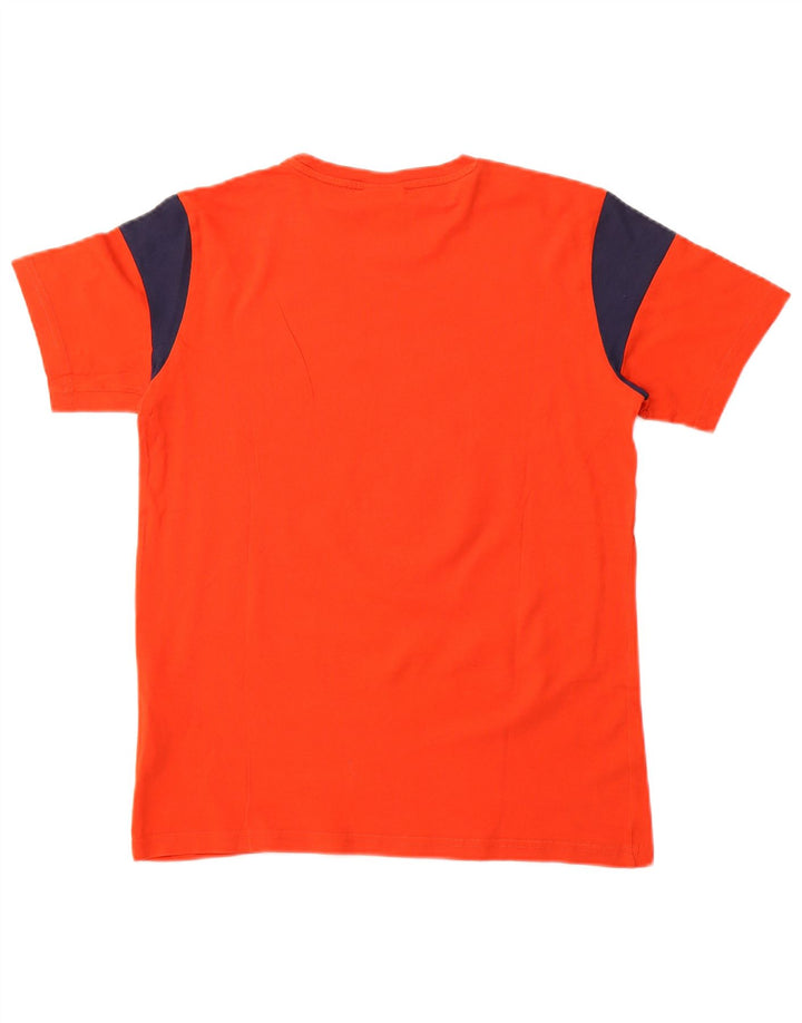 Tricou grafic pentru băieți CHAMPION Top 13-14 ani XL portocaliu bumbac color bloc