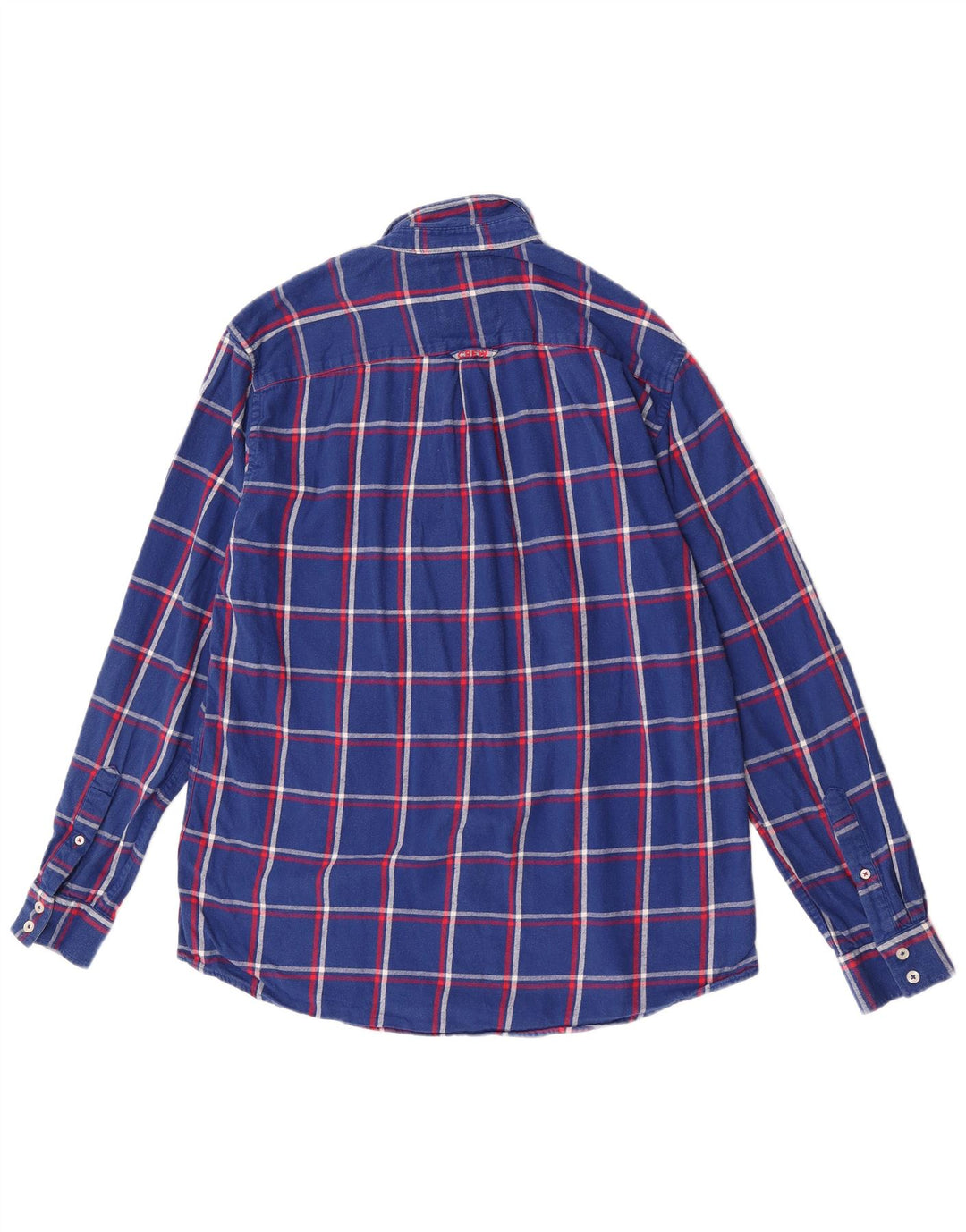 Crew Clothing Cămașă de flanel pentru bărbați, mare, albastru, din bumbac