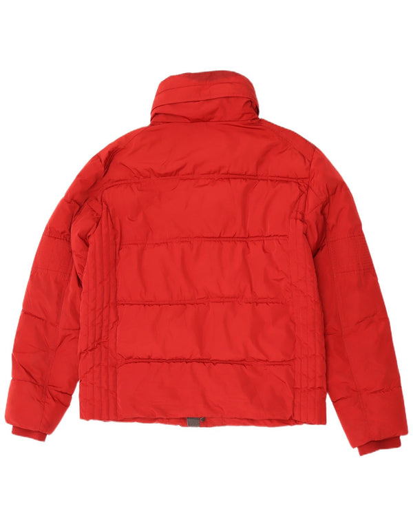 Jachetă căptușită cu glugă pentru bărbați Zara UK 44 2XL Poliester roșu