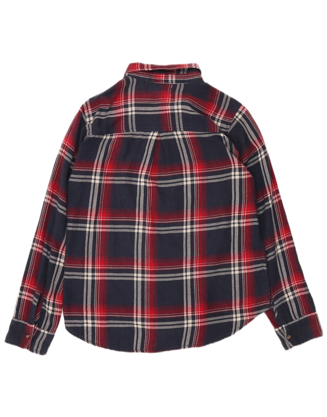 Cămașă de flanel pentru femei HOLLISTER UK 14 Medium bleumarin din bumbac cu carouri
