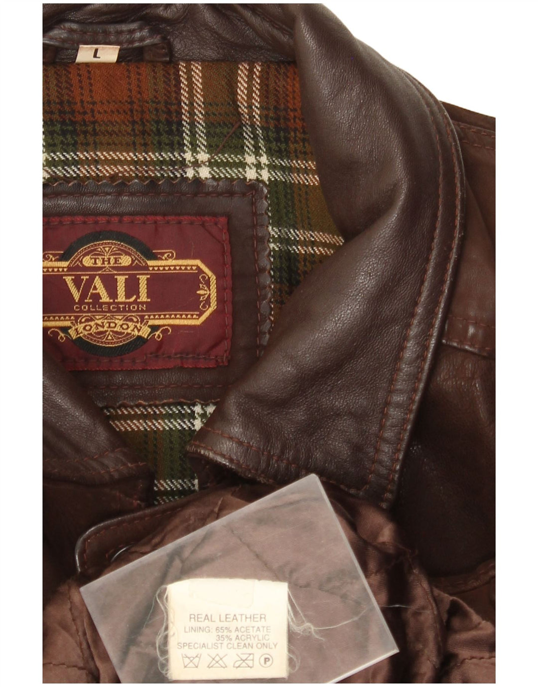 Jachetă de piele pentru bărbați din colecția Vali UK 40, mare, maro, din piele
