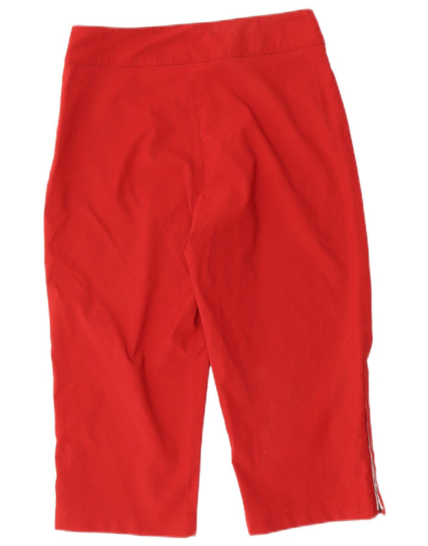 Pantaloni Capri Adidas pentru femei UK 14 Large W30 L19 Poliester roșu