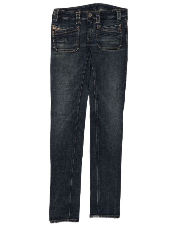 Blugi skinny pentru femei Diesel cu talie joasă W27 L33 Bumbac albastru