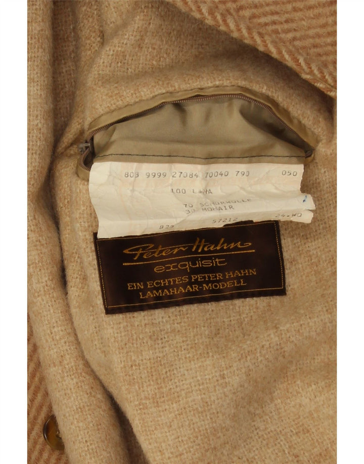 Jachetă bomber pentru bărbați Peter Hahn IT 50, lână mare, bej, în formă de spină