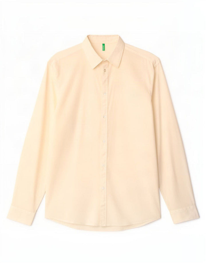 Cămașă Benetton pentru bărbați XL Bumbac alb