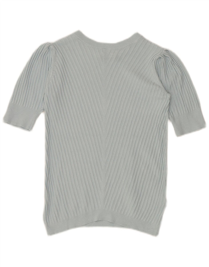 Marks & Spencer Pulover Crop Crew Deck pentru femei UK 10 Small Blue