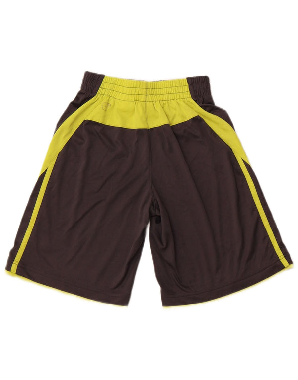Pantaloni scurti sport PUMA pentru băieți 7-8 ani, mici, gri, poliester color bloc
