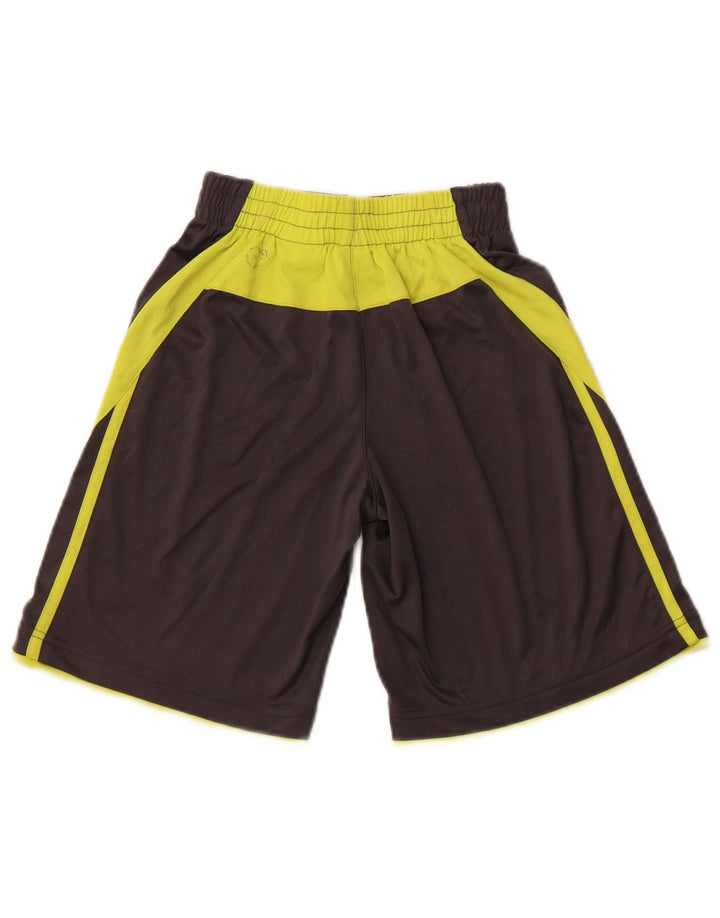 Pantaloni scurti sport PUMA pentru băieți 7-8 ani, mici, gri, poliester color bloc