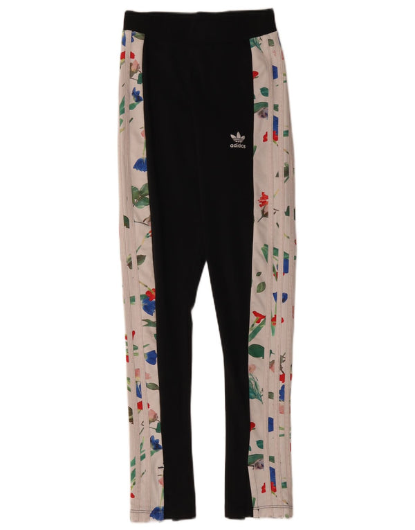 Leggings grafic Adidas pentru femei UK 6 XS Poliester negru color bloc