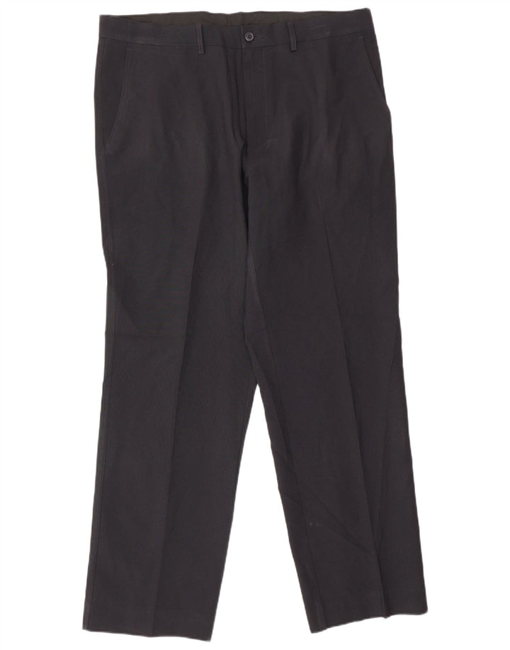 Marks & Spencer Pantaloni drepți pentru bărbați L36 L31 Poliester bleumarin
