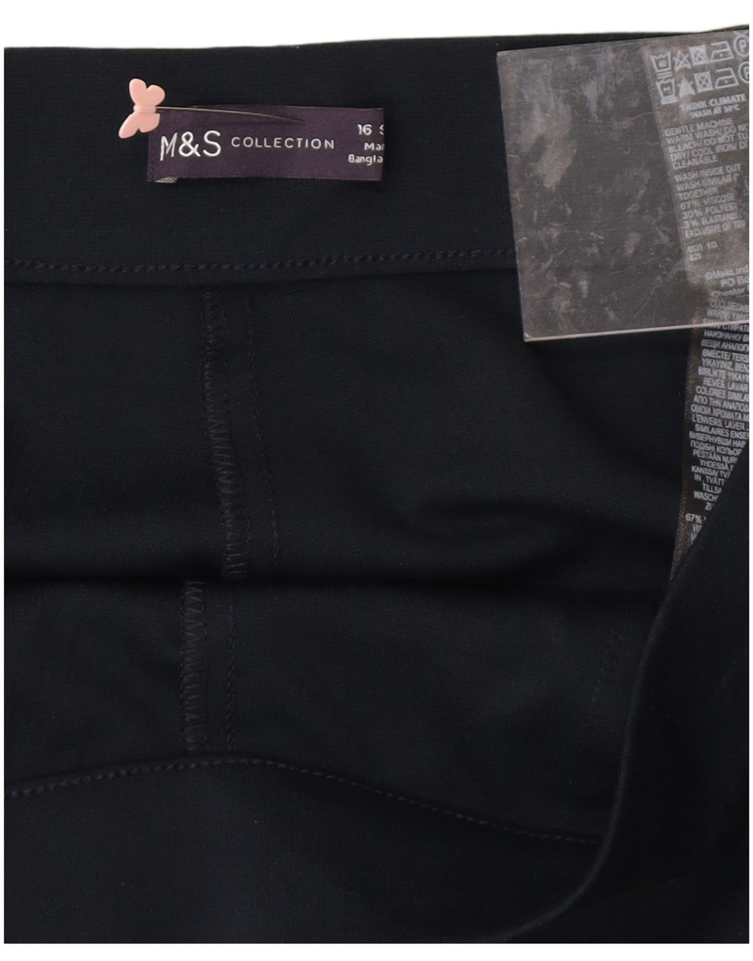 MARKS & SPENCER Pantaloni casual pentru femei UK 16 Large W33 L27 Bleumarin